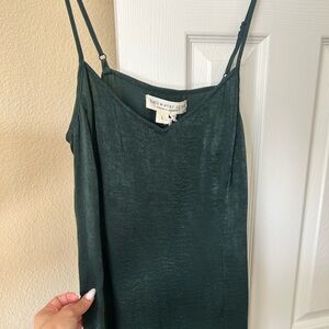 Saltwater Luxe Dark Green Dress with slit